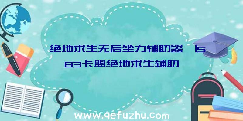 「绝地求生无后坐力辅助器」|583卡盟绝地求生辅助